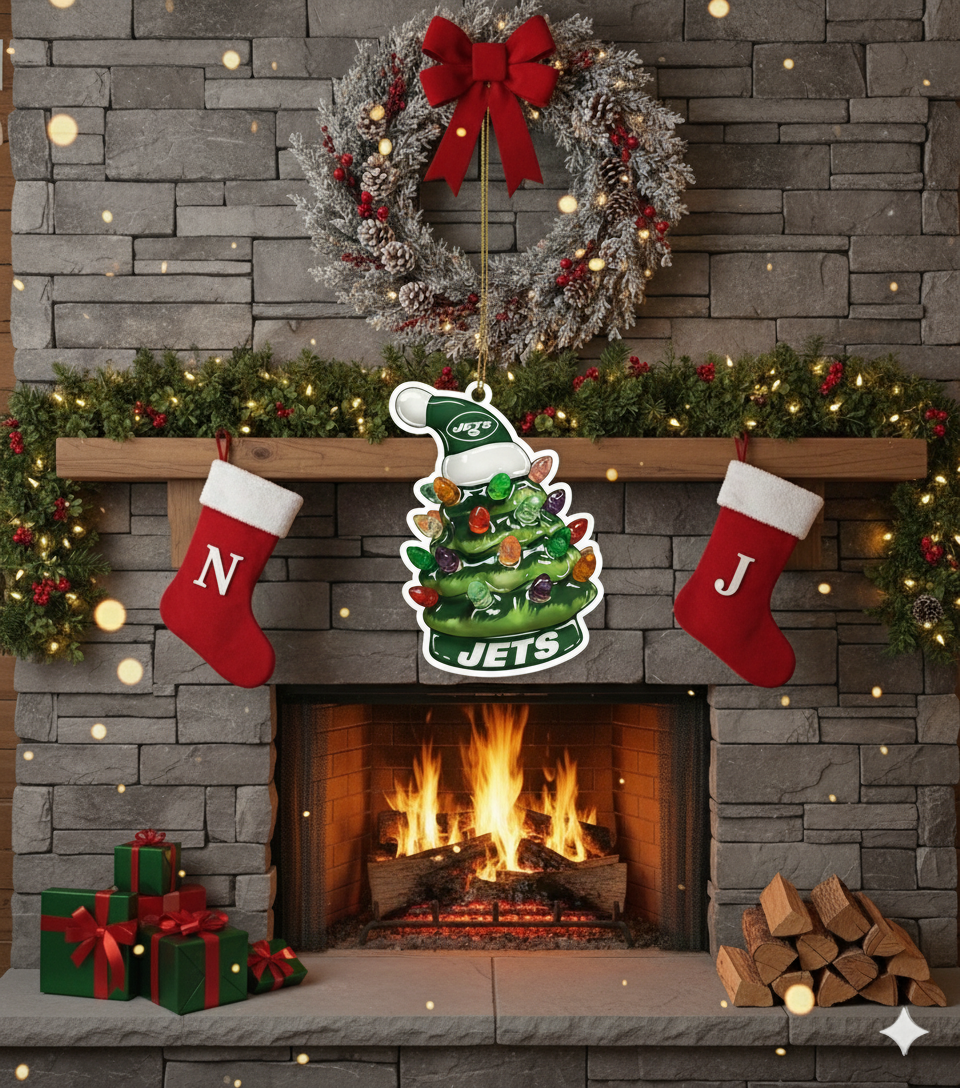 NFL Christmas New York Jets Ornaments Ready to Hang New York Jets Ornament Christmas Ornaments
