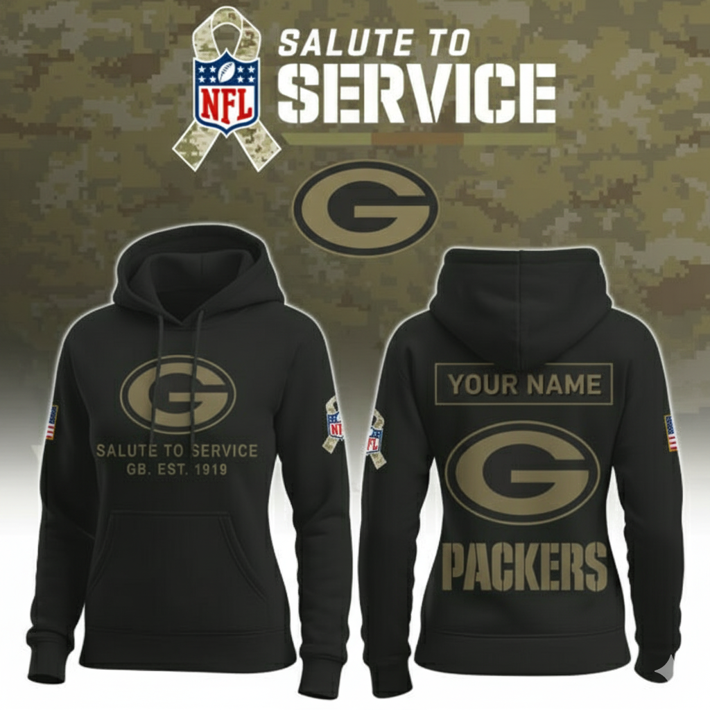 Green Bay Packers Nike Women's 2025 Salute to Service Hoodie NFL