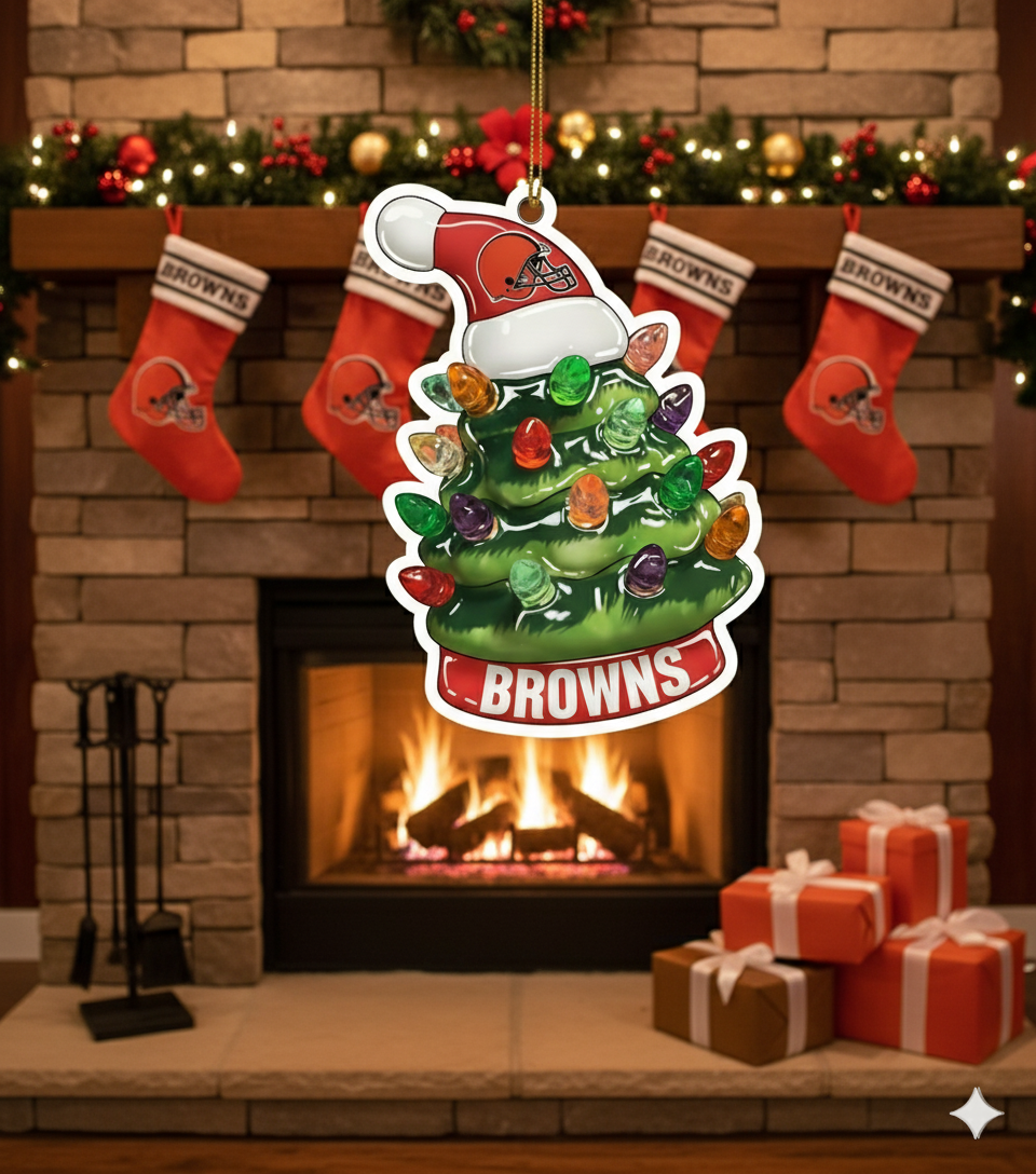 NFL Christmas Cleveland Browns Ornaments Ready to Hang Cleveland Browns Ornament Christmas Ornaments