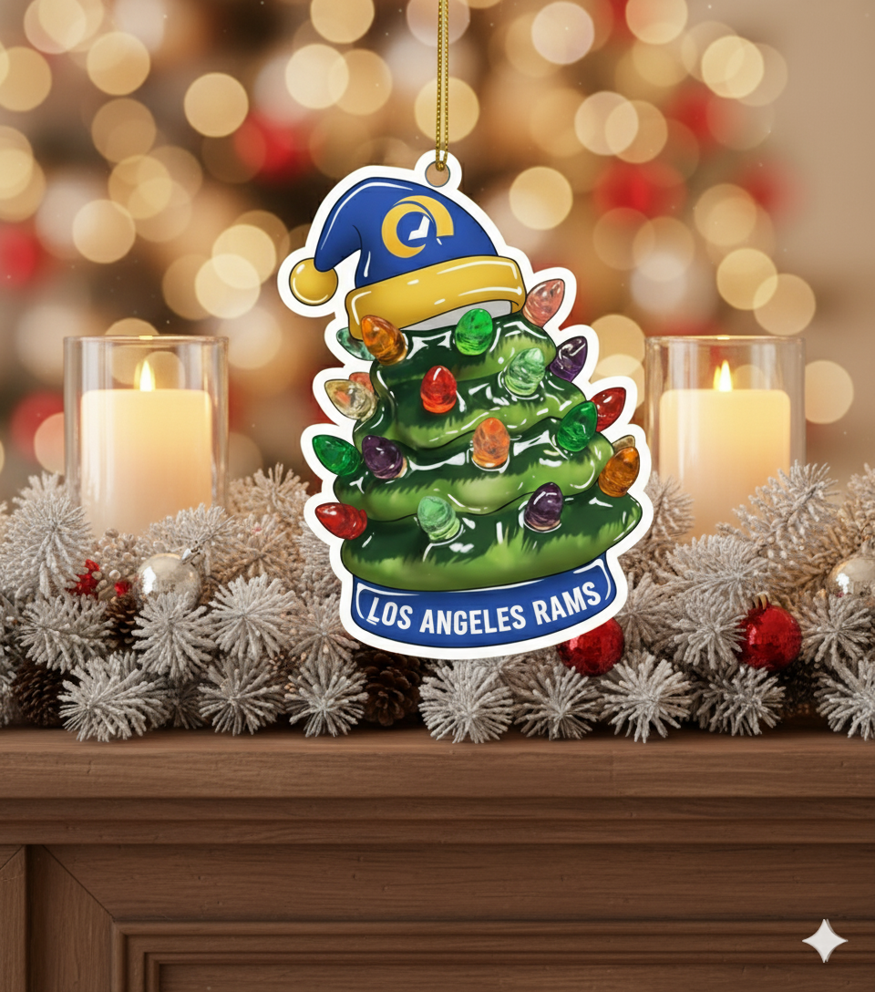 NFL Christmas Los Angeles Rams Ornaments Ready to Hang Los Angeles Rams Ornament Christmas Ornaments