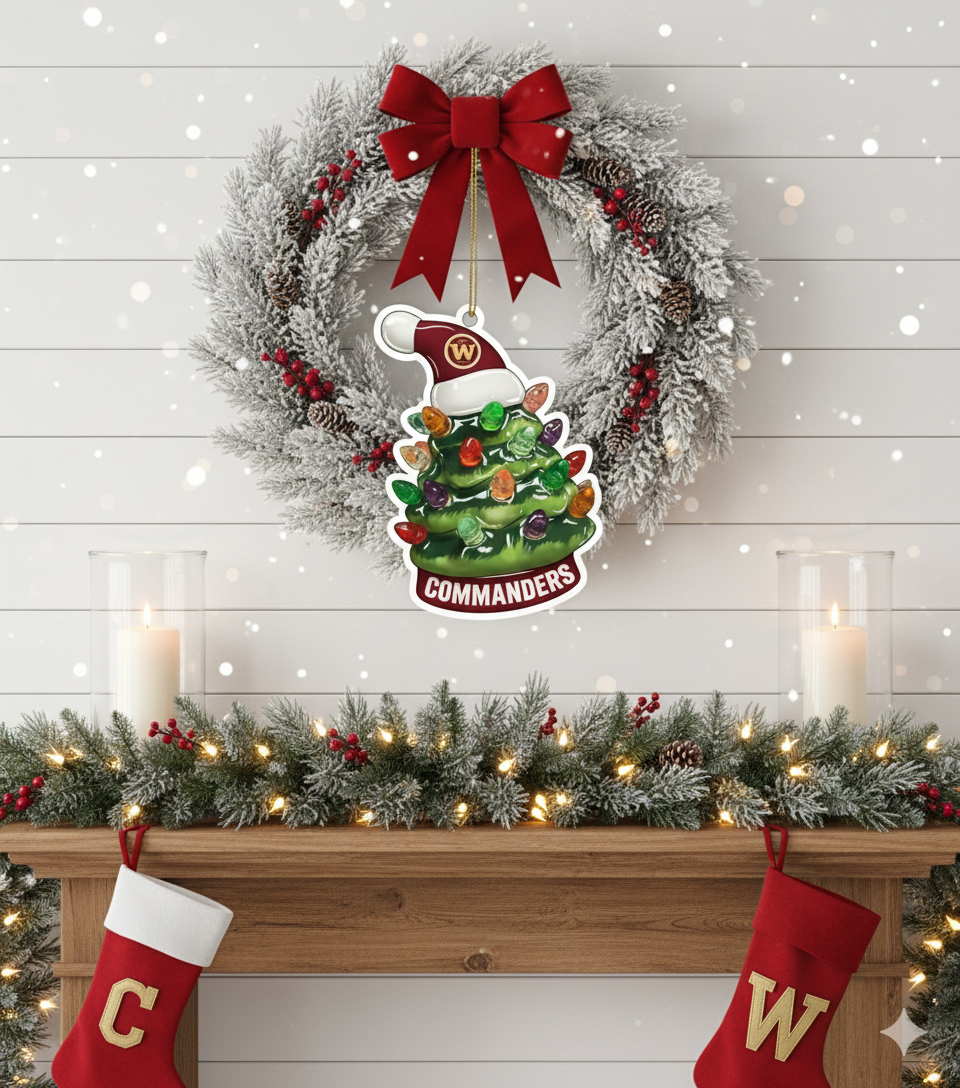 NFL Christmas Washington Commanders Ornaments Ready to Hang Washington Commanderss Ornament Christmas Ornaments