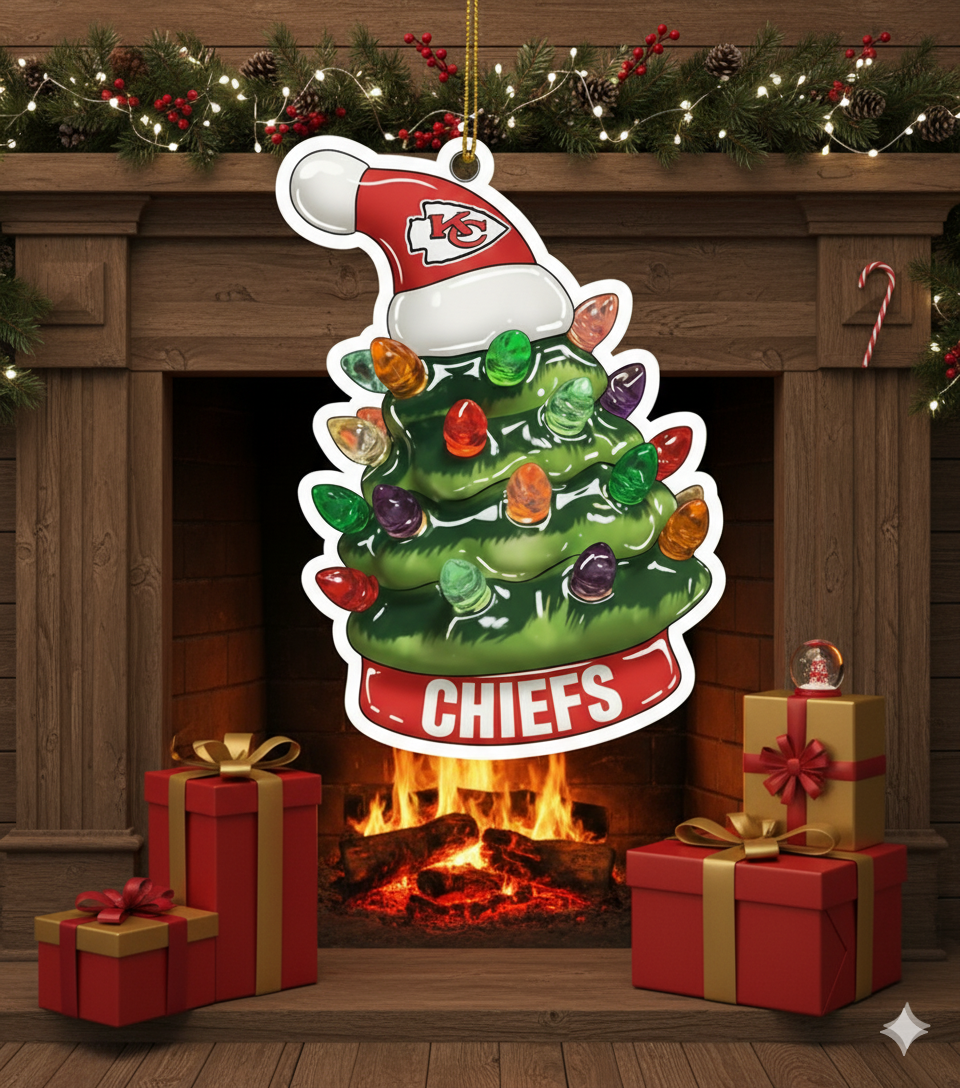 NFL Christmas Kansas City Chiefs Ornaments Ready to Hang Kansas City Chiefs Ornament Christmas Ornaments