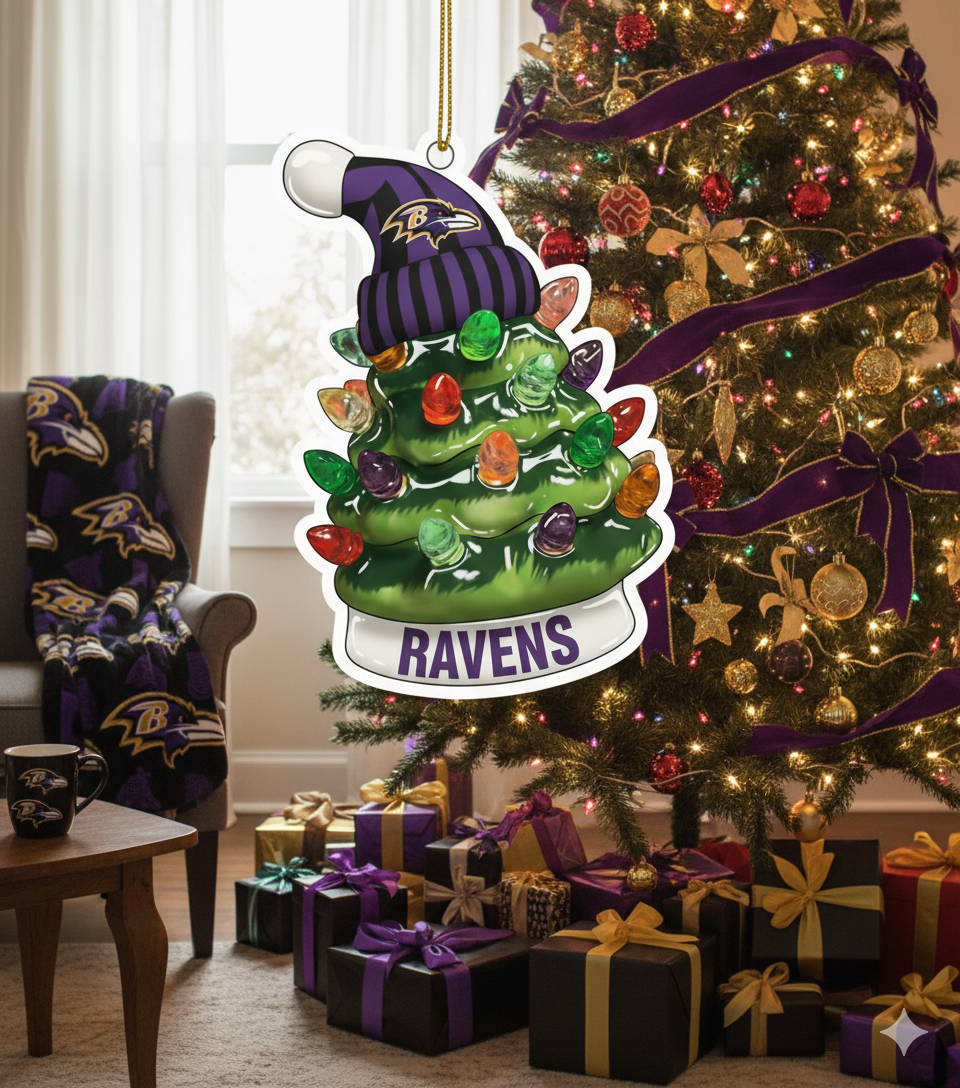 NFL Christmas Baltimore Ravens Ornaments Ready to Hang Baltimore Ravens Ornament Christmas Ornaments