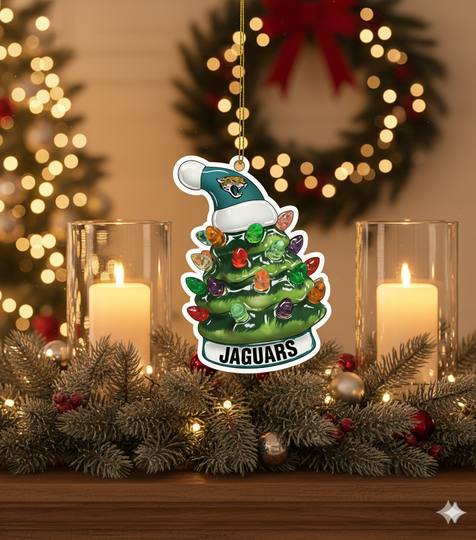 NFL Christmas Jacksonville Jaguars Ornaments Ready to Hang Jacksonville Jaguars Ornament Christmas Ornaments