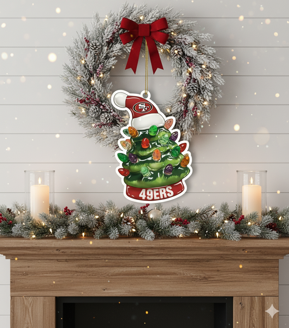 NFL Christmas San Francisco 49ers Ornaments Ready to Hang San Francisco 49ers Ornament Christmas Ornaments