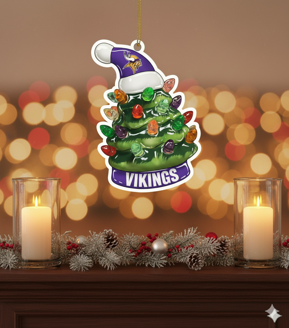 NFL Christmas Minnesota Vikings Ornaments Ready to Hang Minnesota Vikings Ornament Christmas Ornaments