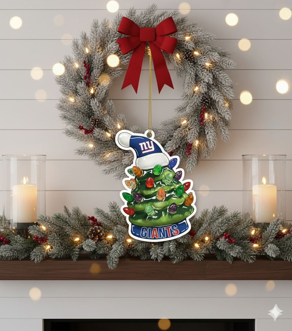 NFL Christmas New York Giants Ornaments Ready to Hang New York Giants Ornament Christmas Ornaments