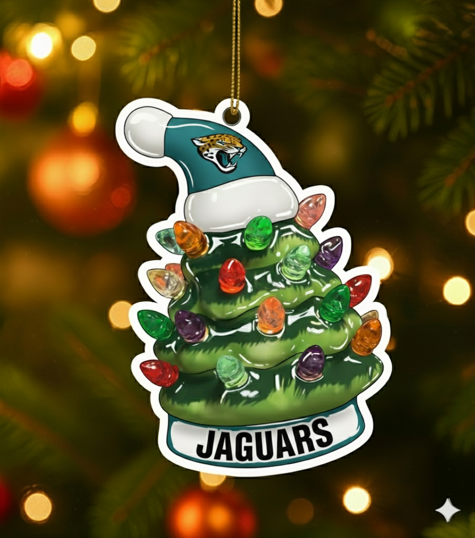 NFL Christmas Jacksonville Jaguars Ornaments Ready to Hang Jacksonville Jaguars Ornament Christmas Ornaments