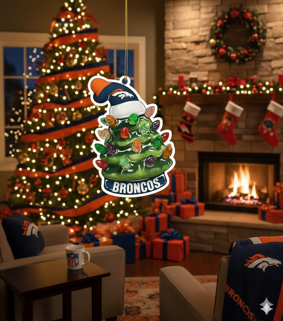NFL Christmas Denver Broncos Ornaments Ready to Hang Denver Broncos Ornament Christmas Ornaments