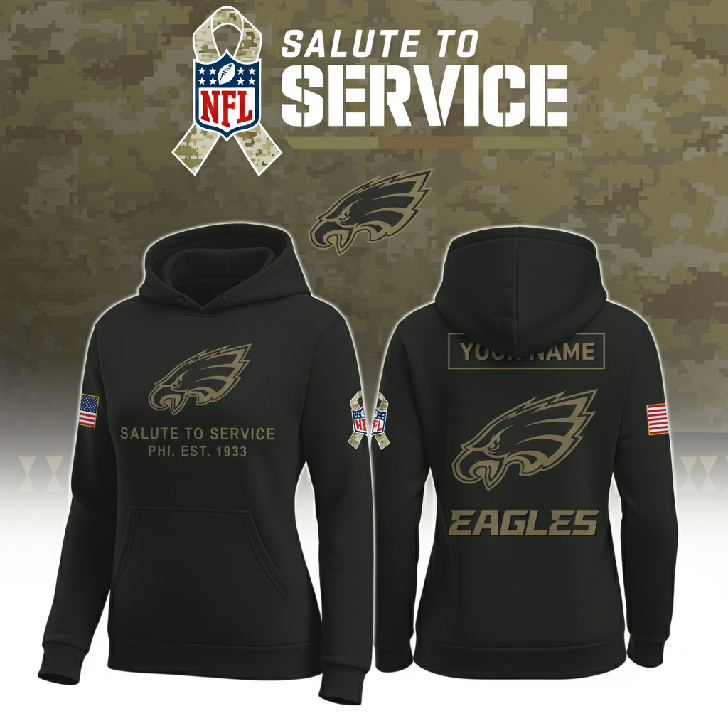 Philadelphia Eagles Nike Women's 2025 Salute to Service Hoodie NFL