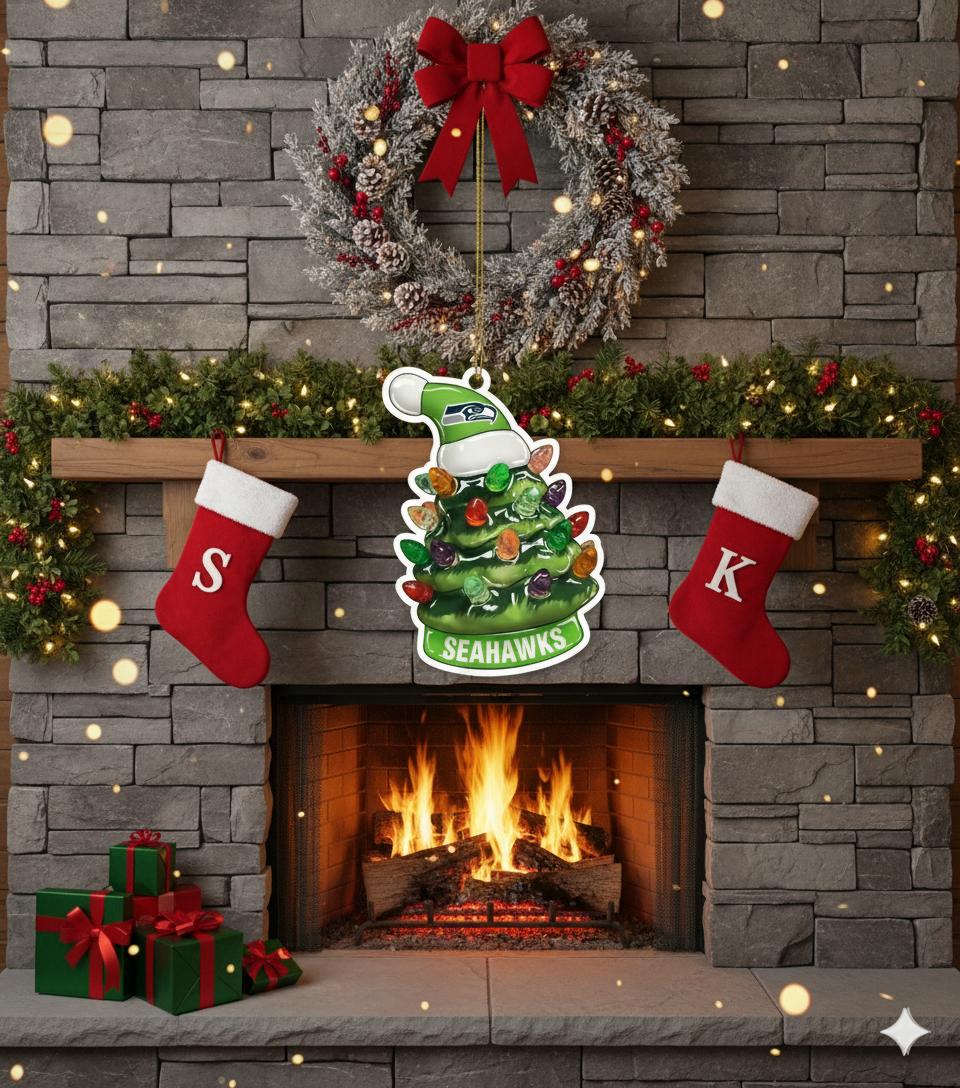 NFL Christmas Seattle Seahawks Ornaments Ready to Hang Seattle Seahawks Ornament Christmas Ornaments