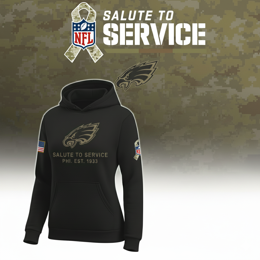 Philadelphia Eagles Nike Women's 2025 Salute to Service Hoodie NFL