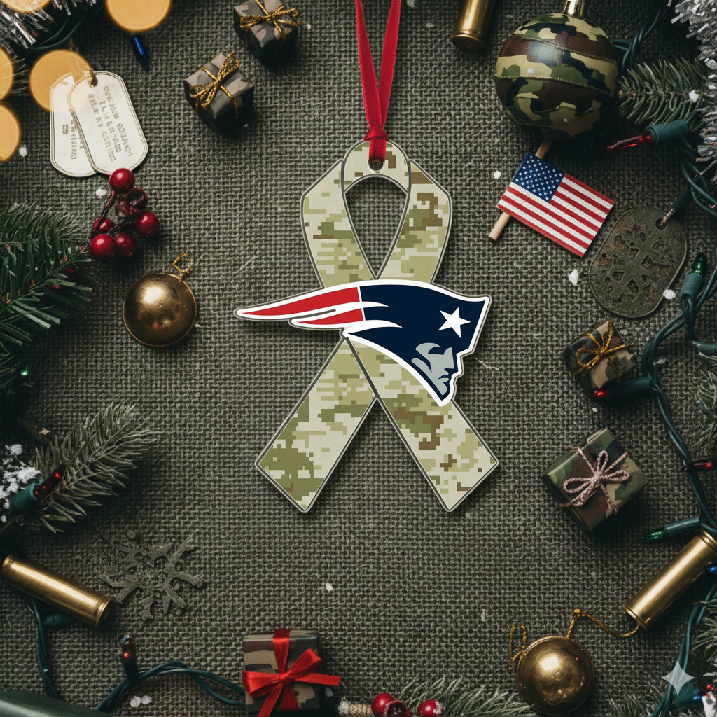 NFL Salute to Service New England Patriots Acrylic Ornament