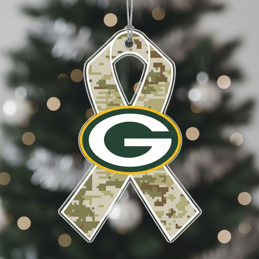 NFL Salute to Service Green Bay Packers Acrylic Ornament