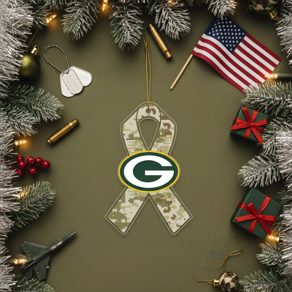 NFL Salute to Service Green Bay Packers Acrylic Ornament