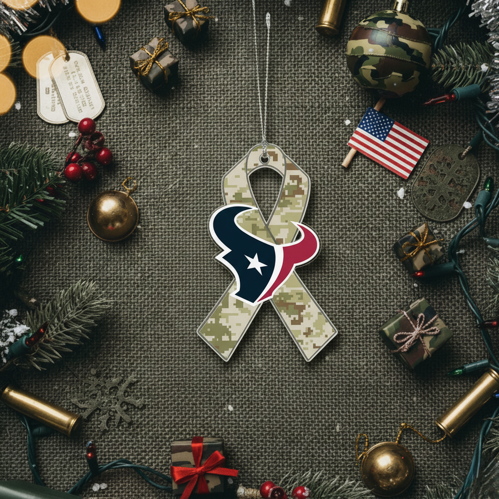 NFL Salute to Service Houston Texans Acrylic Ornament