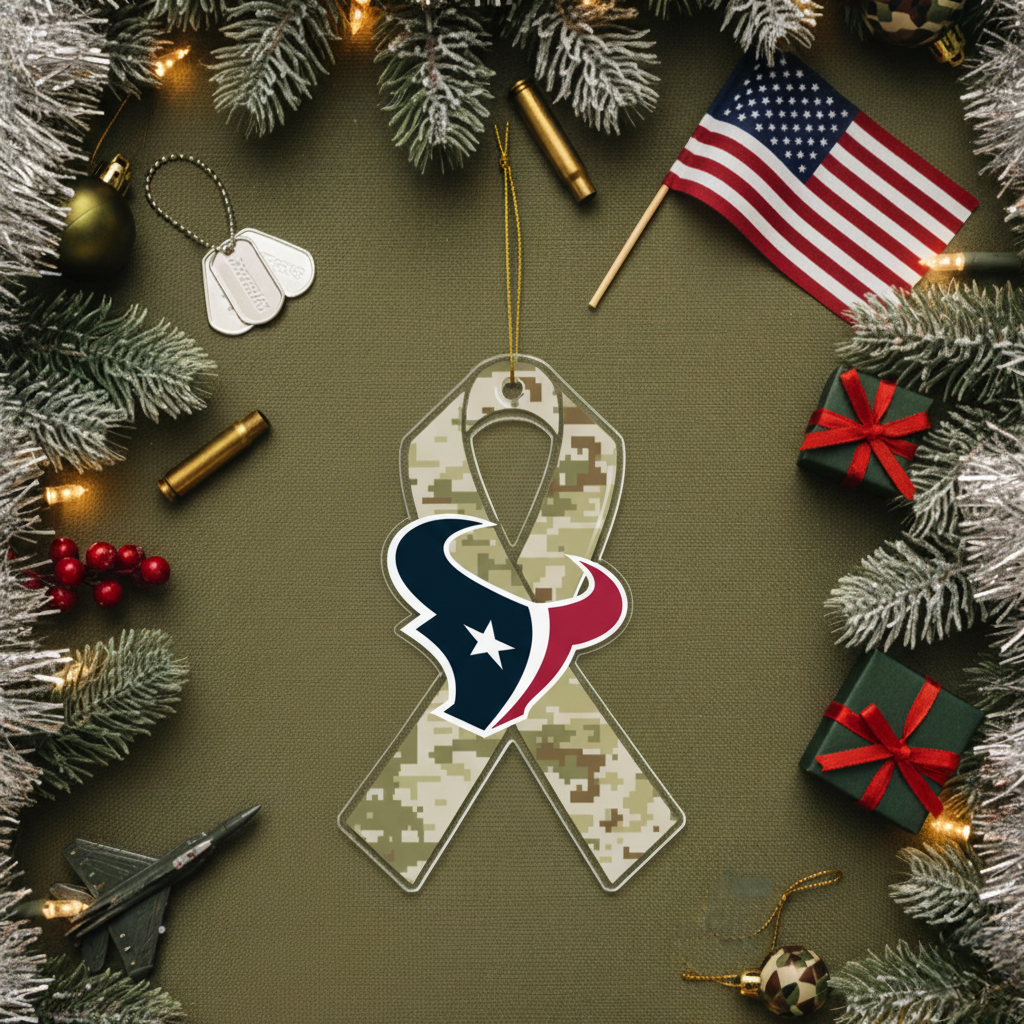 NFL Salute to Service Houston Texans Acrylic Ornament