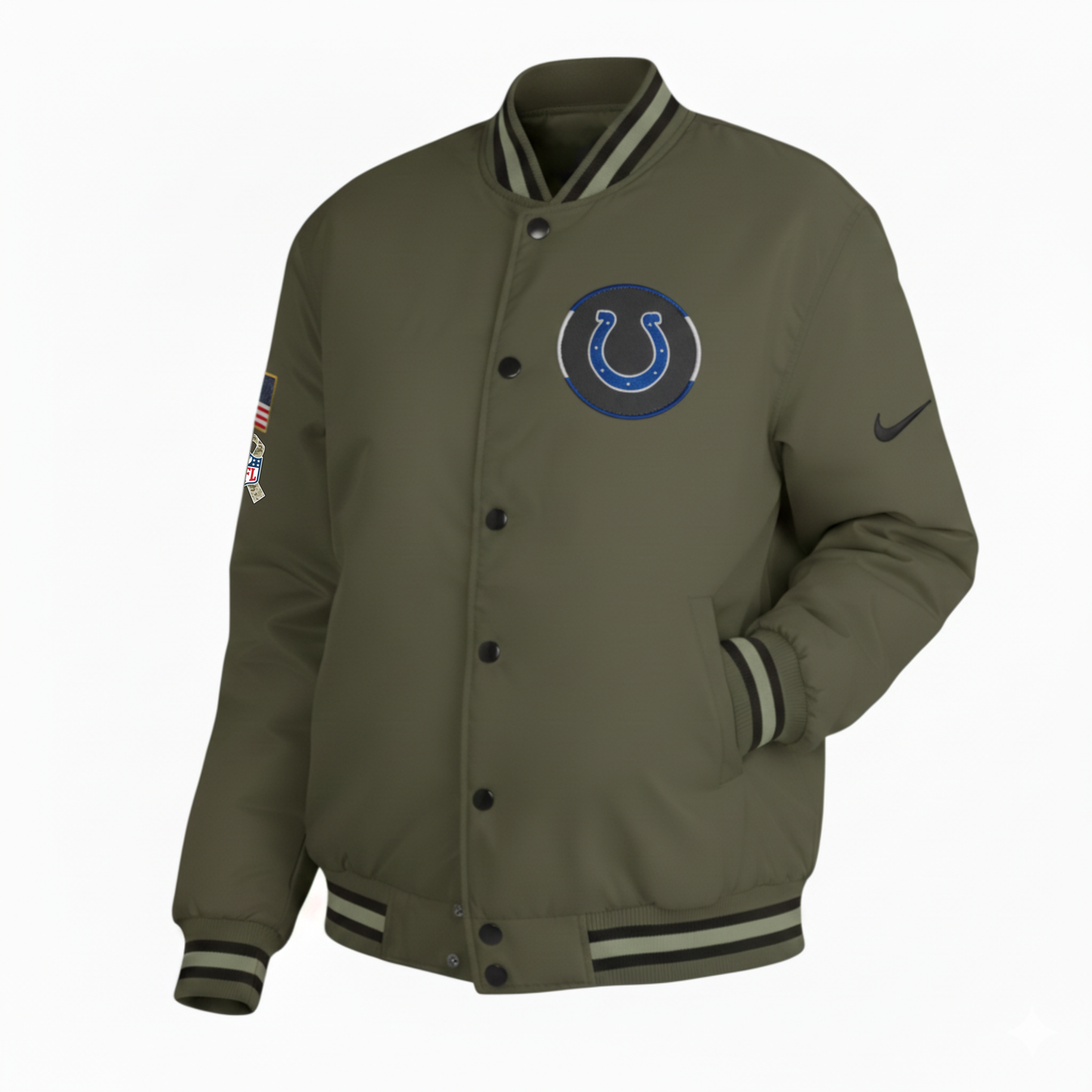 Indianapolis Colts Nike Women's 2025 Salute to Service Varsity Jacket