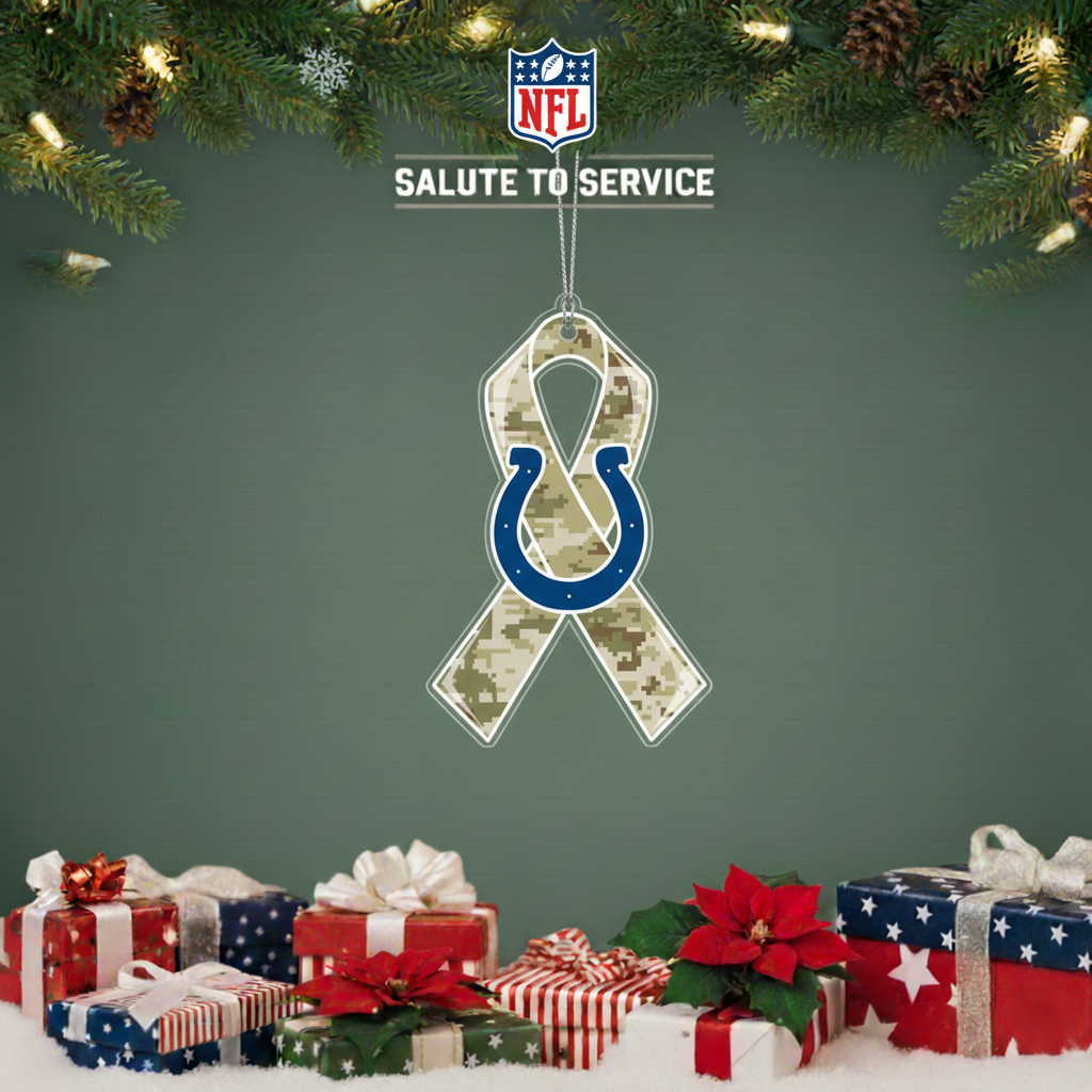 NFL Salute to Service Indianapolis Colts Acrylic Ornament