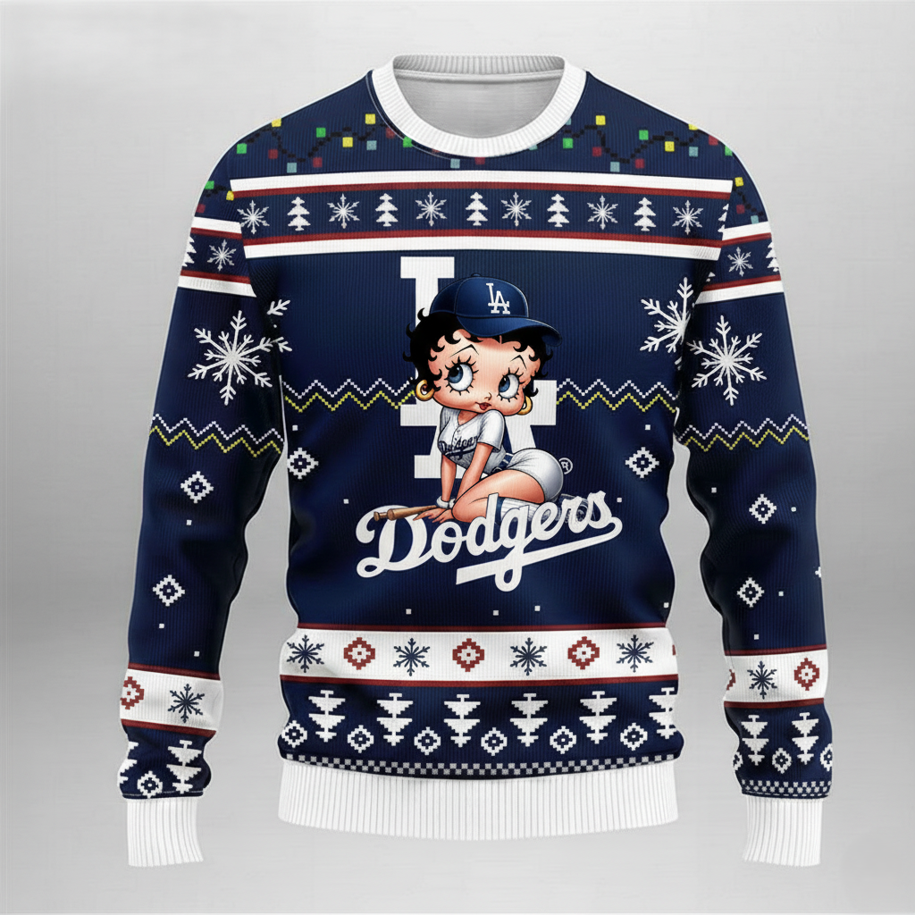 MLB Los Angeles Dodgers x Betty Boop Women’s Ugly Sweater