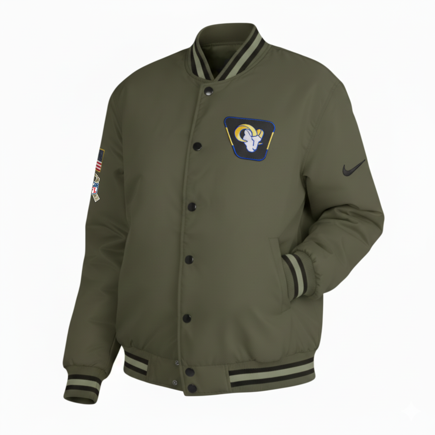 Los Angeles Rams Nike Women's 2025 Salute to Service Varsity Jacket