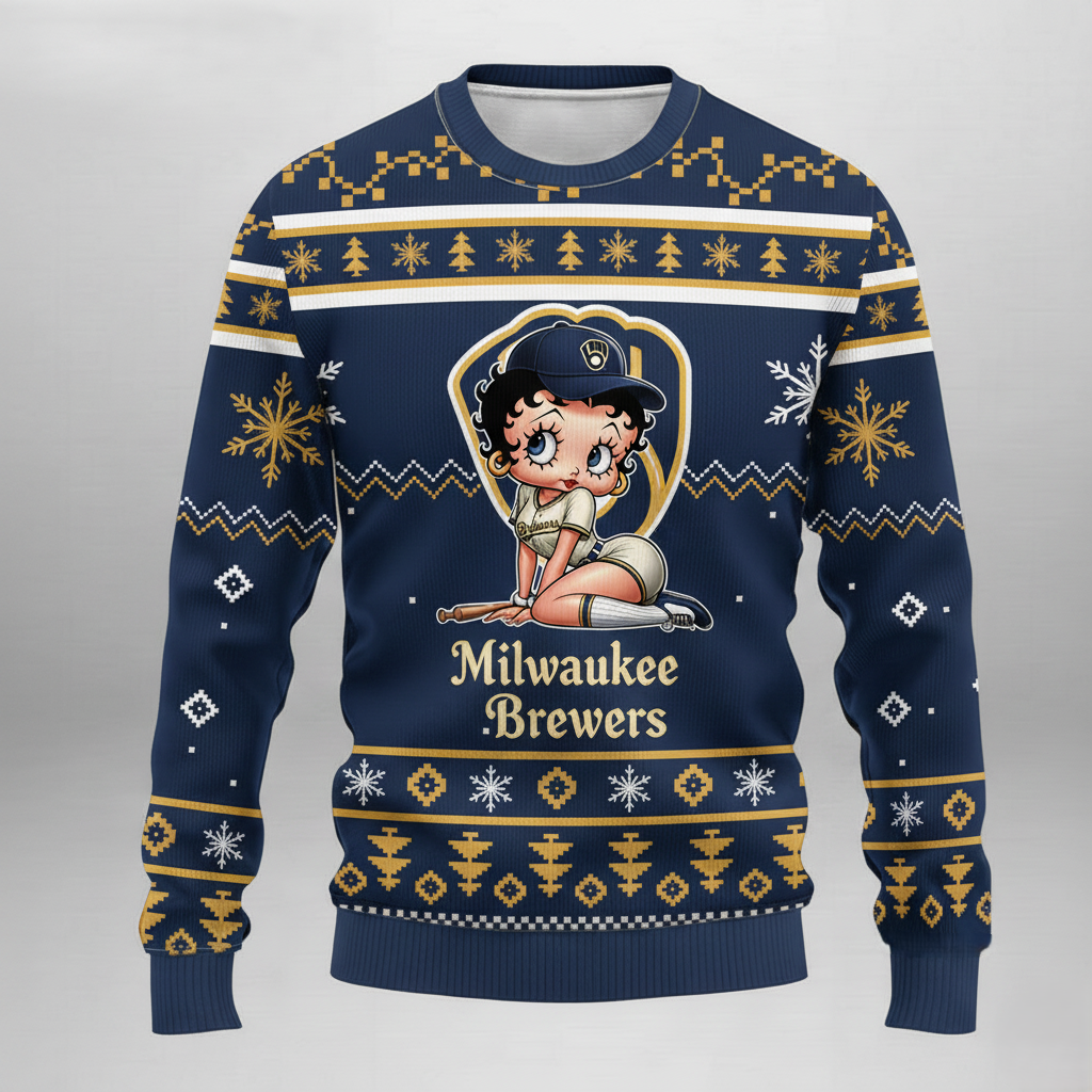 MLB Milwaukee Brewers x Betty Boop Women’s Ugly Sweater