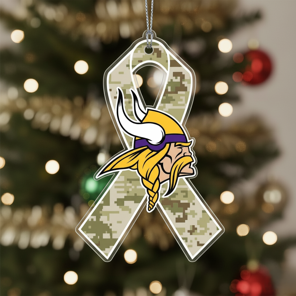 NFL Salute to Service Minnesota Vikings Acrylic Ornament