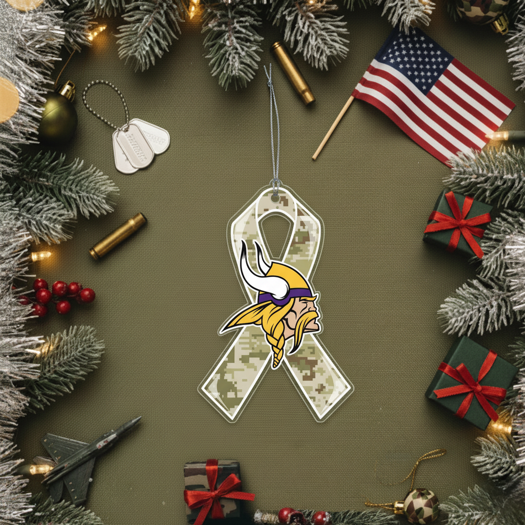 NFL Salute to Service Minnesota Vikings Acrylic Ornament