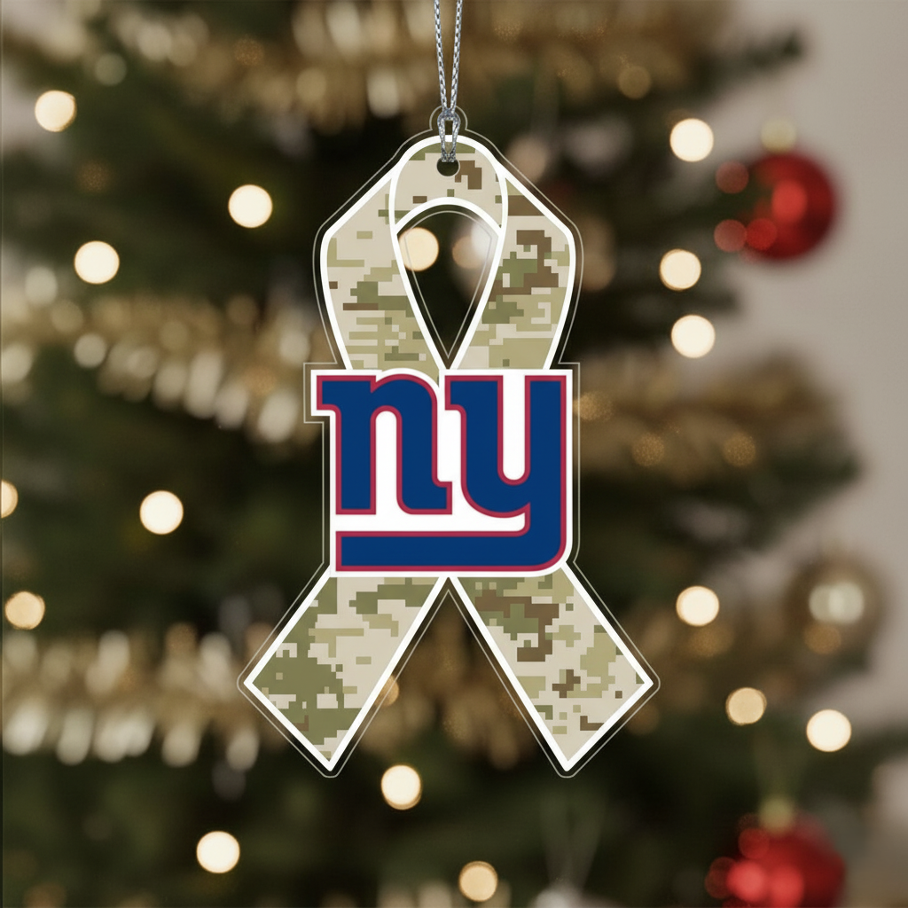 NFL Salute to Service New York Giants 24 Acrylic Ornament