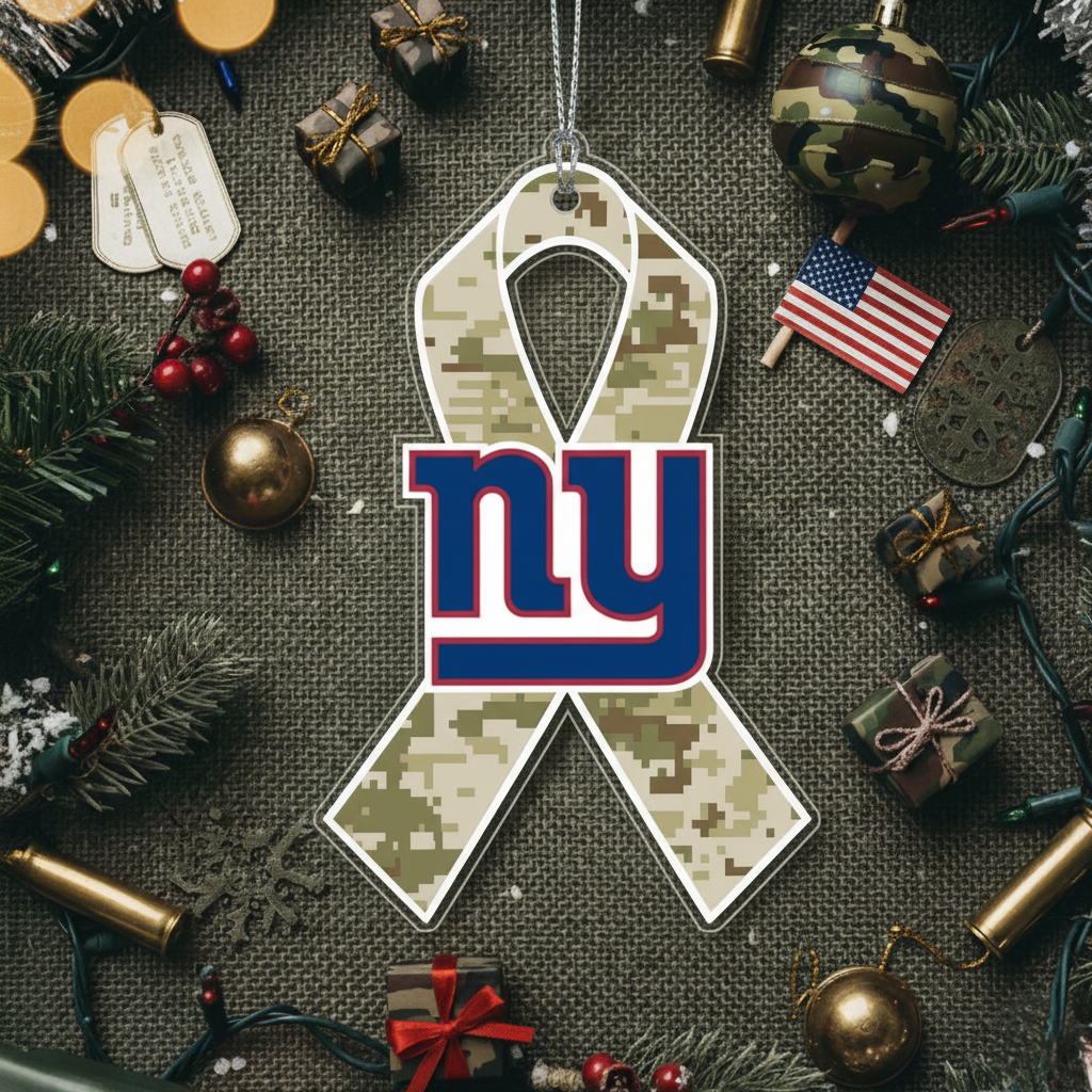 NFL Salute to Service New York Giants 24 Acrylic Ornament