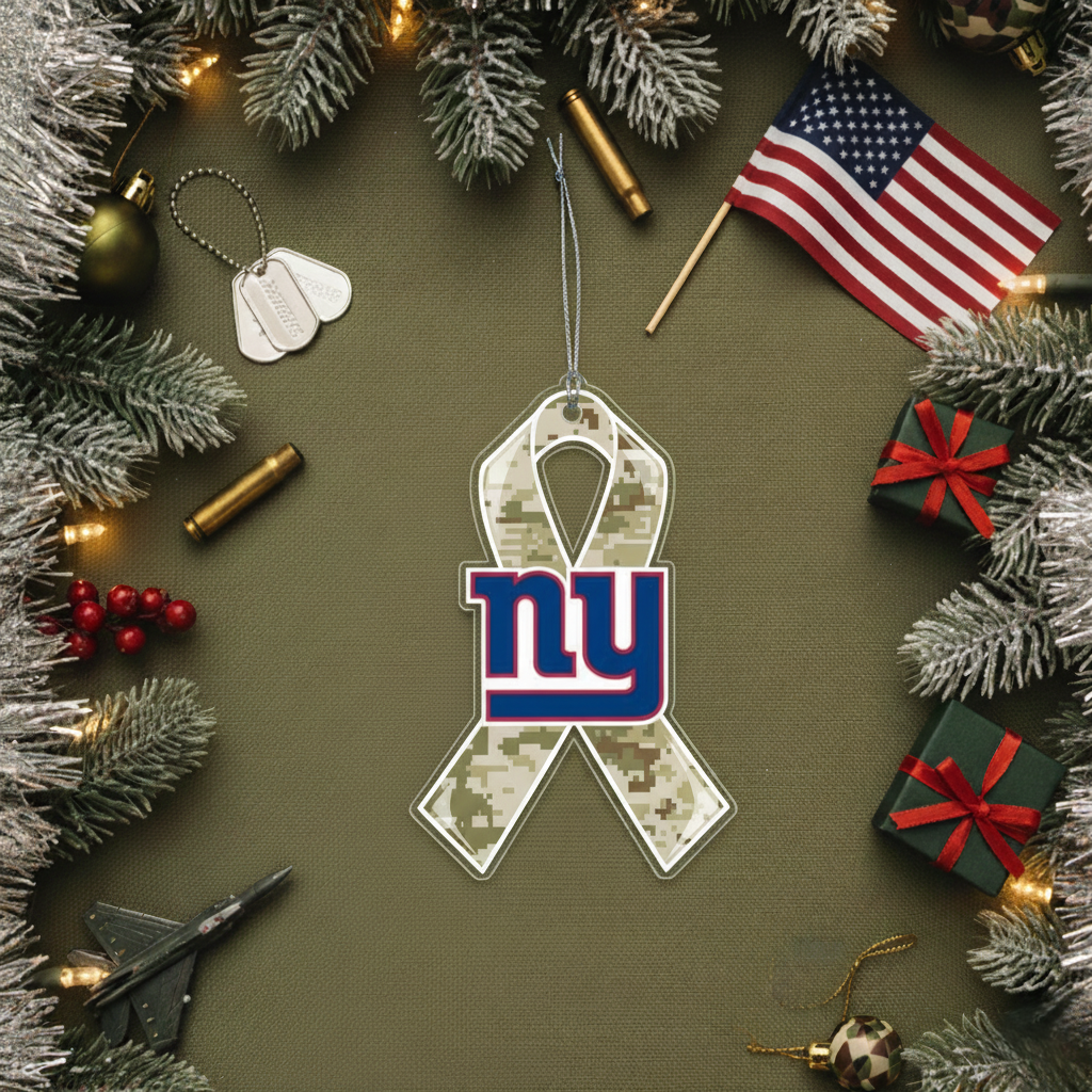 NFL Salute to Service New York Giants 24 Acrylic Ornament