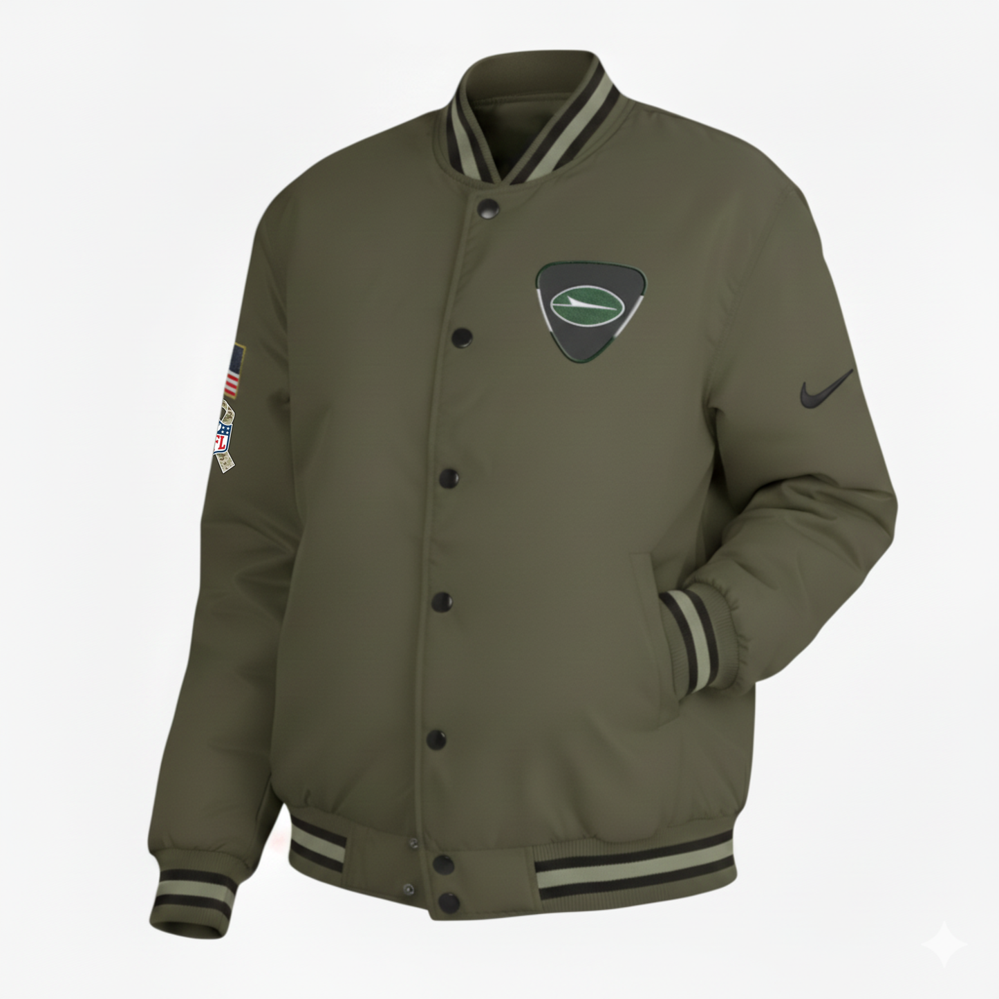 New York Jets Nike Women's 2025 Salute to Service Varsity Jacket