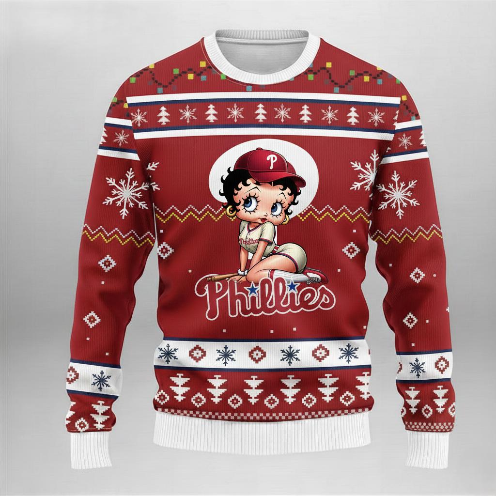 MLB Philadelphia Phillies x Betty Boop Women’s Ugly Sweater