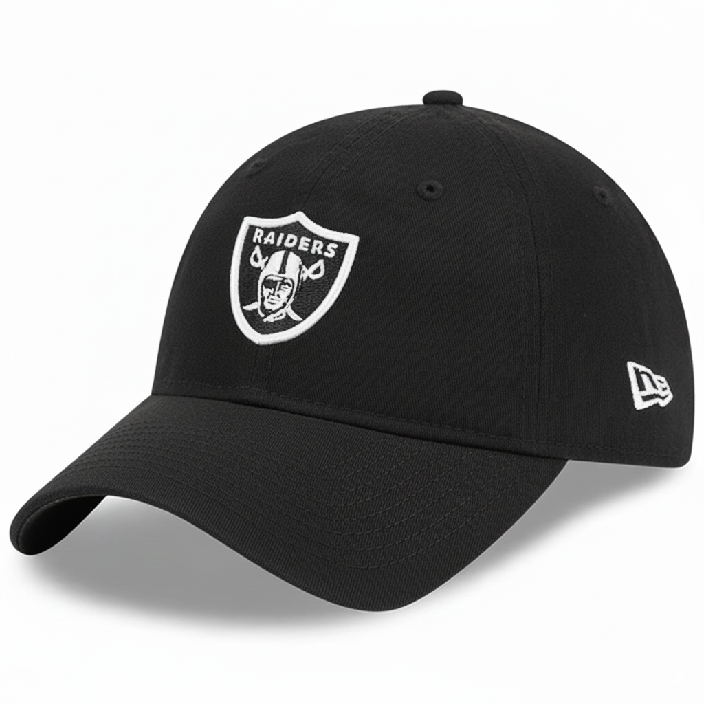 Women's Las Vegas Raiders New Era Black NFL Crucial Catch Adjustable Hat
