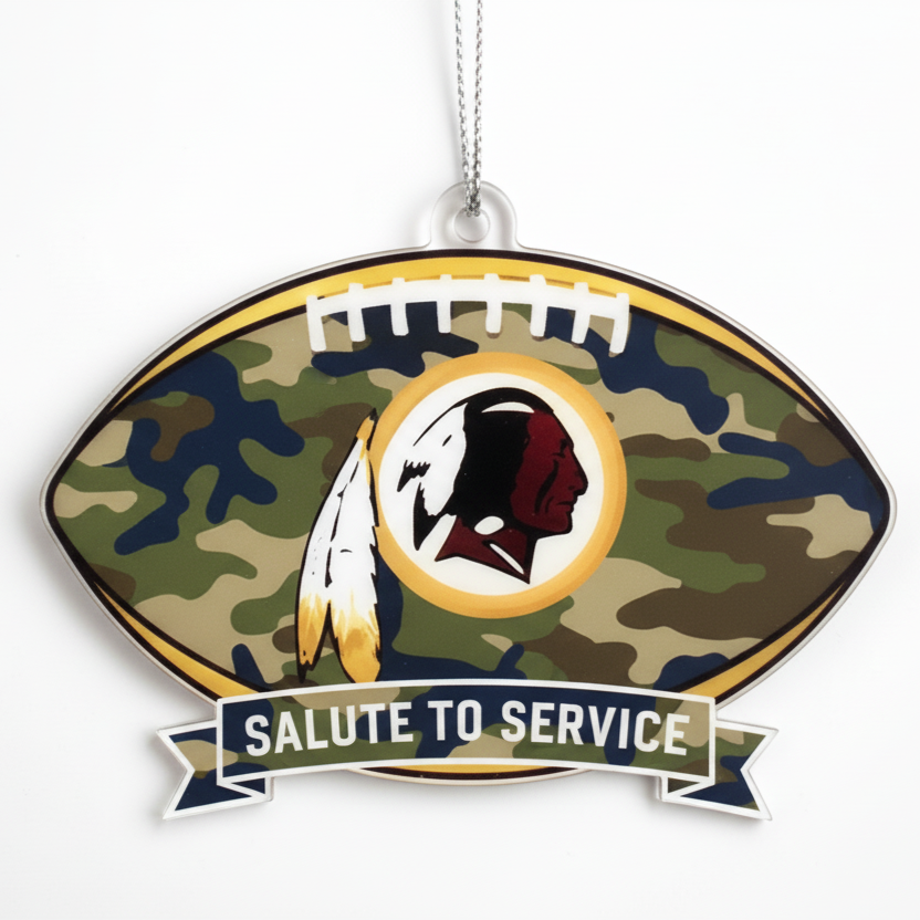 NFL Salute to Service Washington Redskins Acrylic Ornament