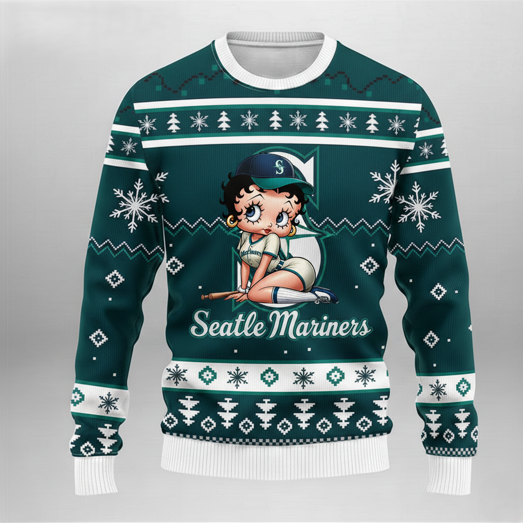 MLB Seattle Mariners x Betty Boop Women’s Ugly Sweater