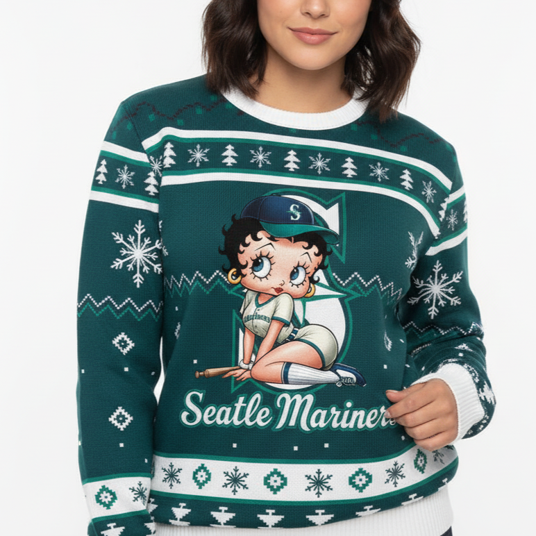 MLB Seattle Mariners x Betty Boop Women’s Ugly Sweater