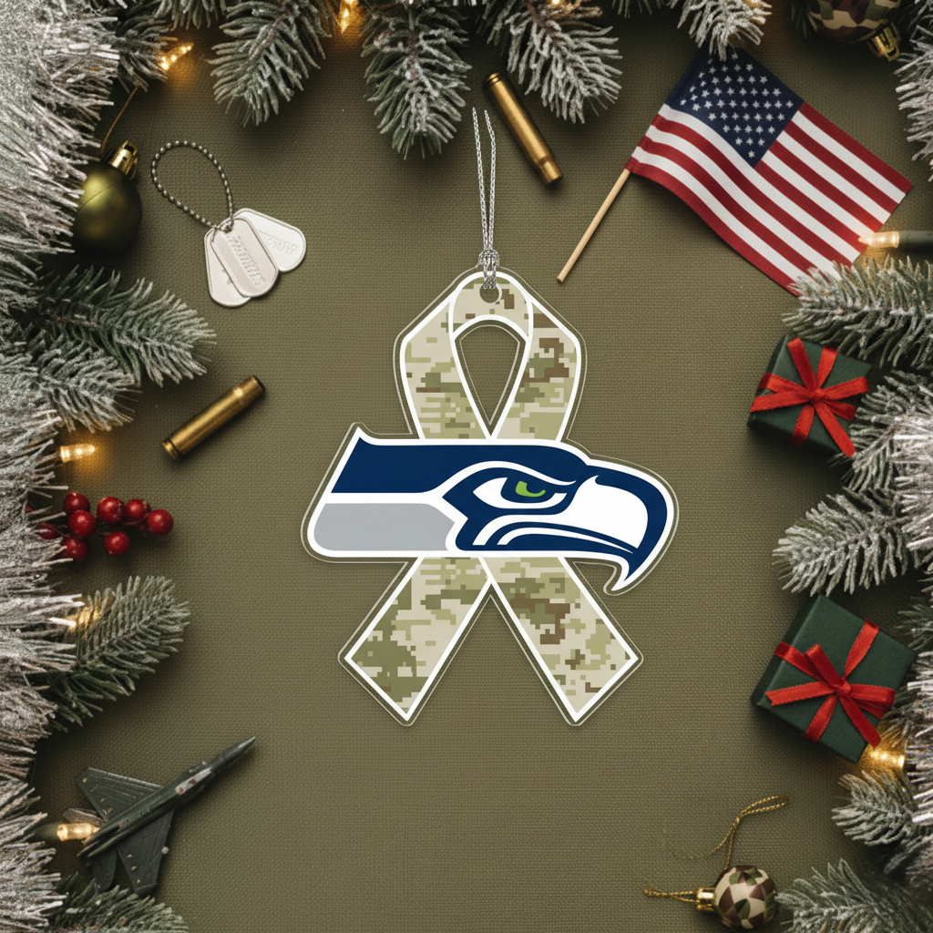 NFL Salute to Service Seattle Seahawks Acrylic Ornament
