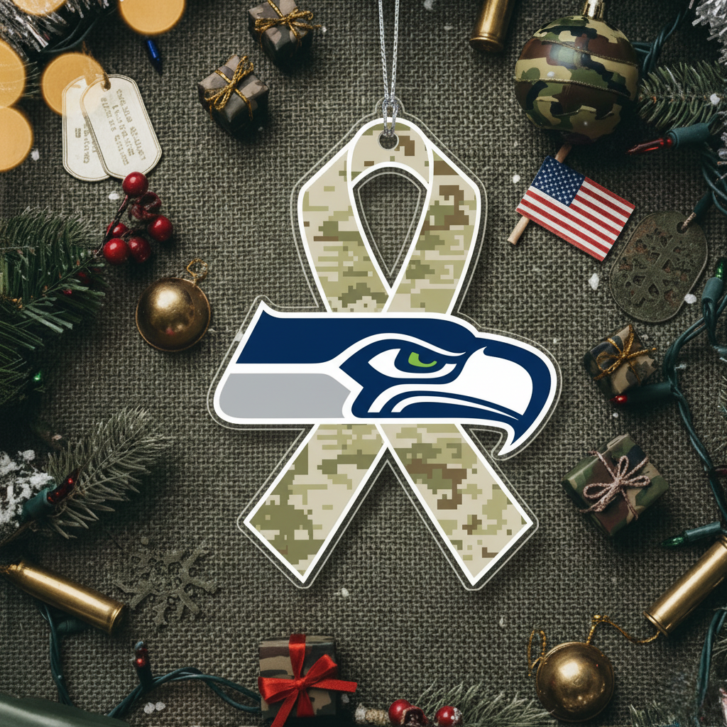 NFL Salute to Service Seattle Seahawks Acrylic Ornament