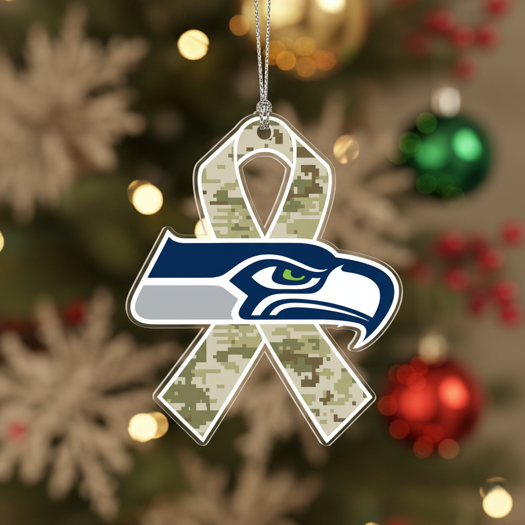 NFL Salute to Service Seattle Seahawks Acrylic Ornament