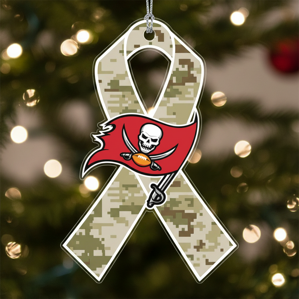 NFL Salute to Service Tampa Bay Buccaneers Acrylic Ornament