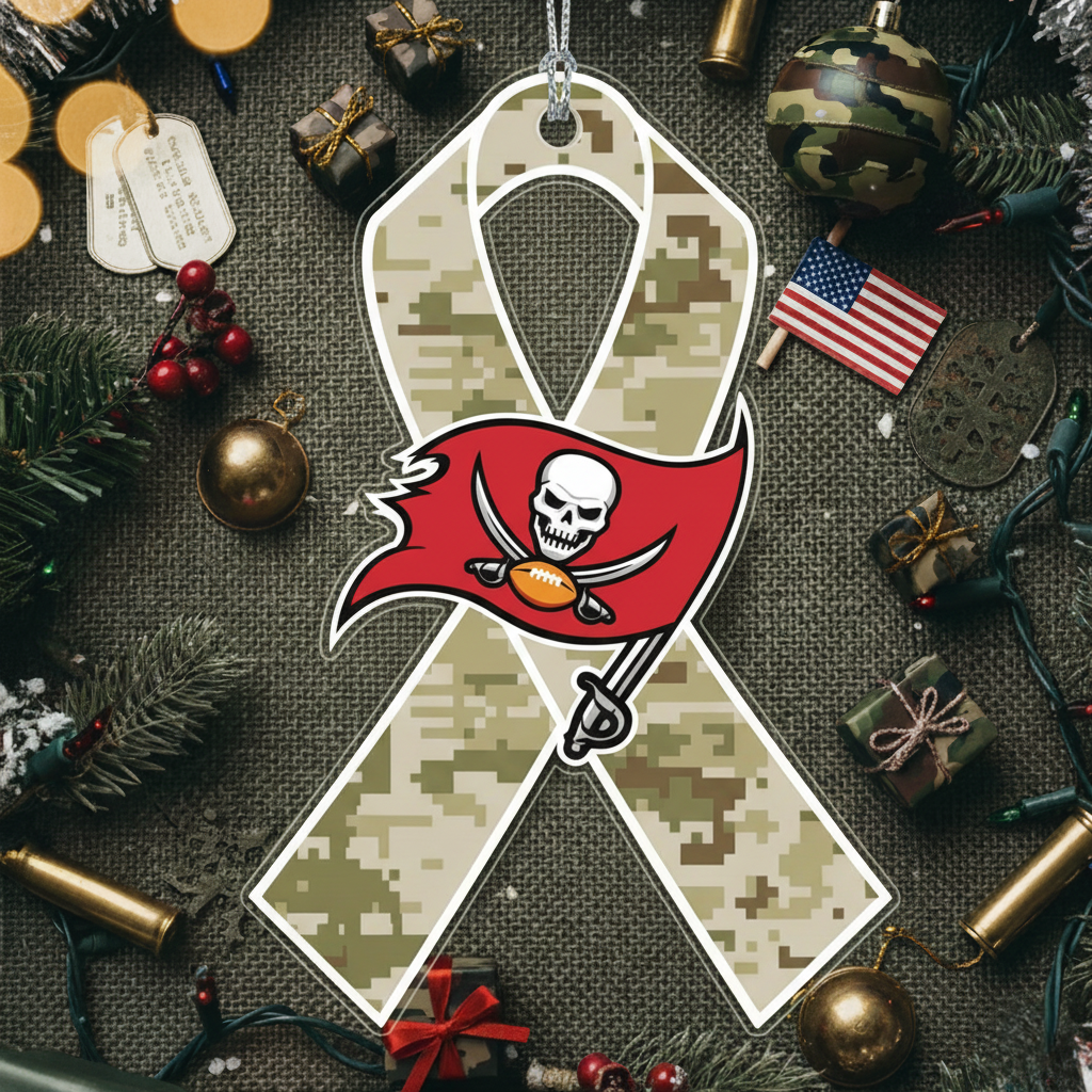 NFL Salute to Service Tampa Bay Buccaneers Acrylic Ornament