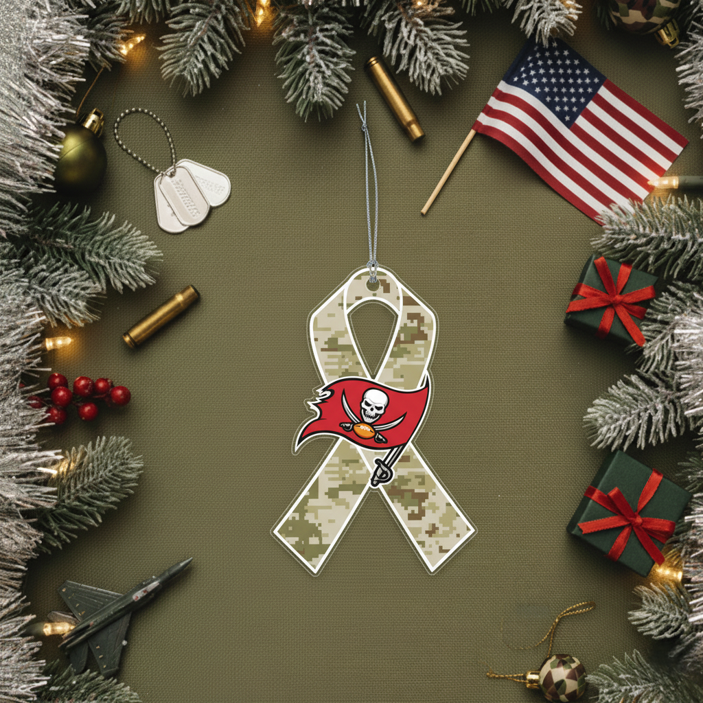 NFL Salute to Service Tampa Bay Buccaneers Acrylic Ornament