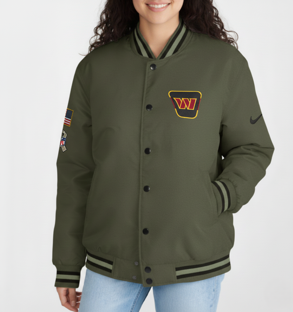 Washington Commanders Nike Women's 2025 Salute to Service Varsity Jacket