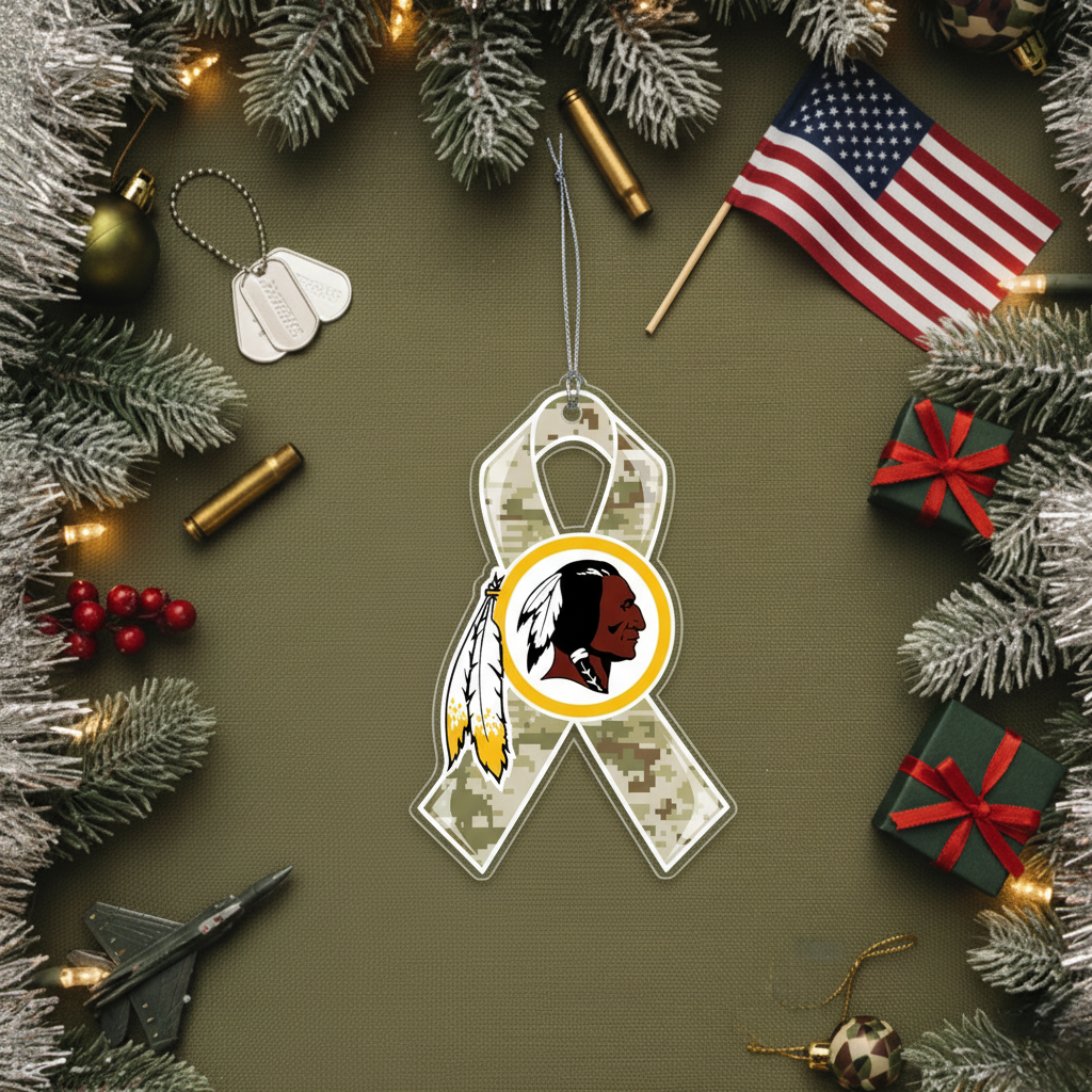 NFL Salute to Service Washington Redskins Acrylic Ornament