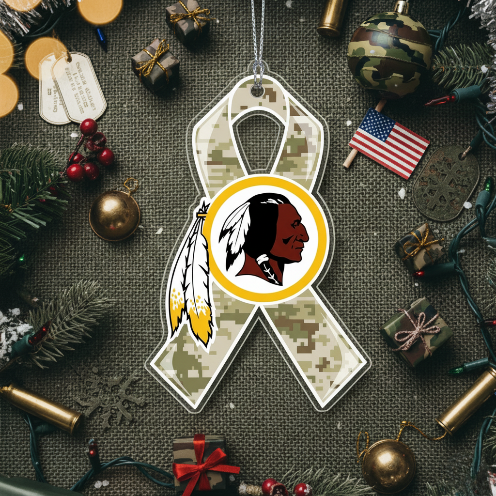 NFL Salute to Service Washington Redskins Acrylic Ornament