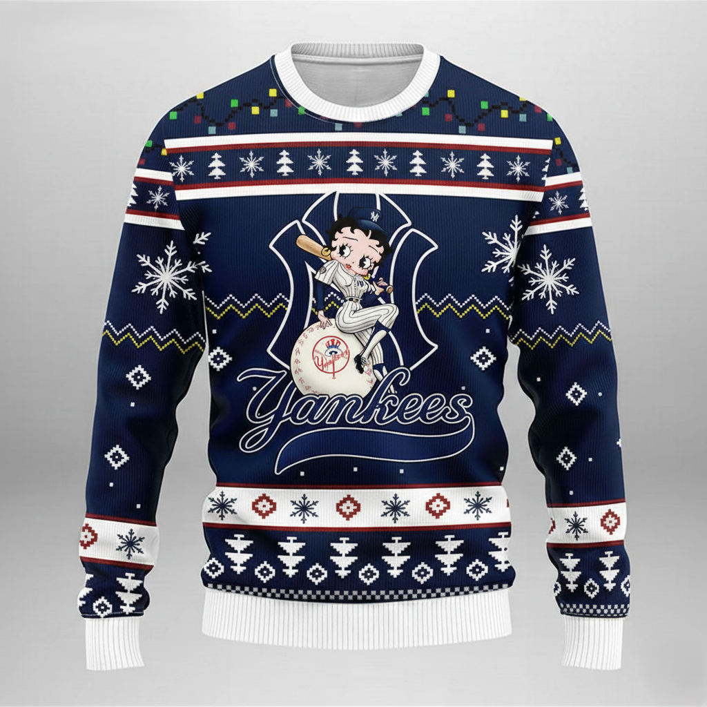 MLB New York Yankees x Betty Boop Women’s Ugly Sweater