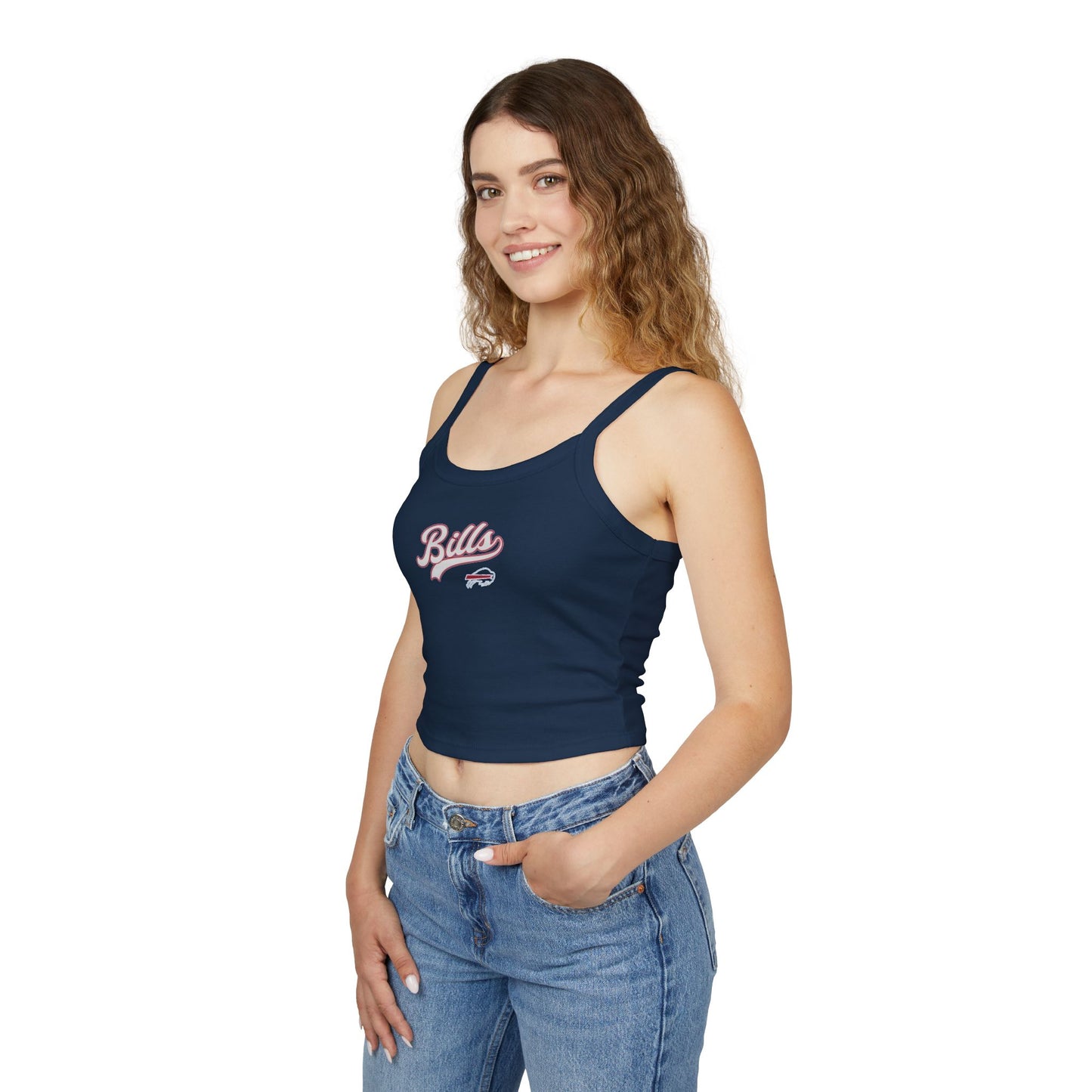Women's Buffalo Bills Navy Strap Tank Top