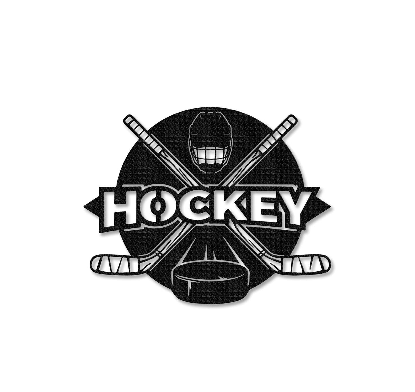 Hockey Stick Metal Sign,Personalized Hockey Wall Art,Hockey Wall Decor,Custom Hockey Player Name Sign,Hockey sign for Kids Room Decor