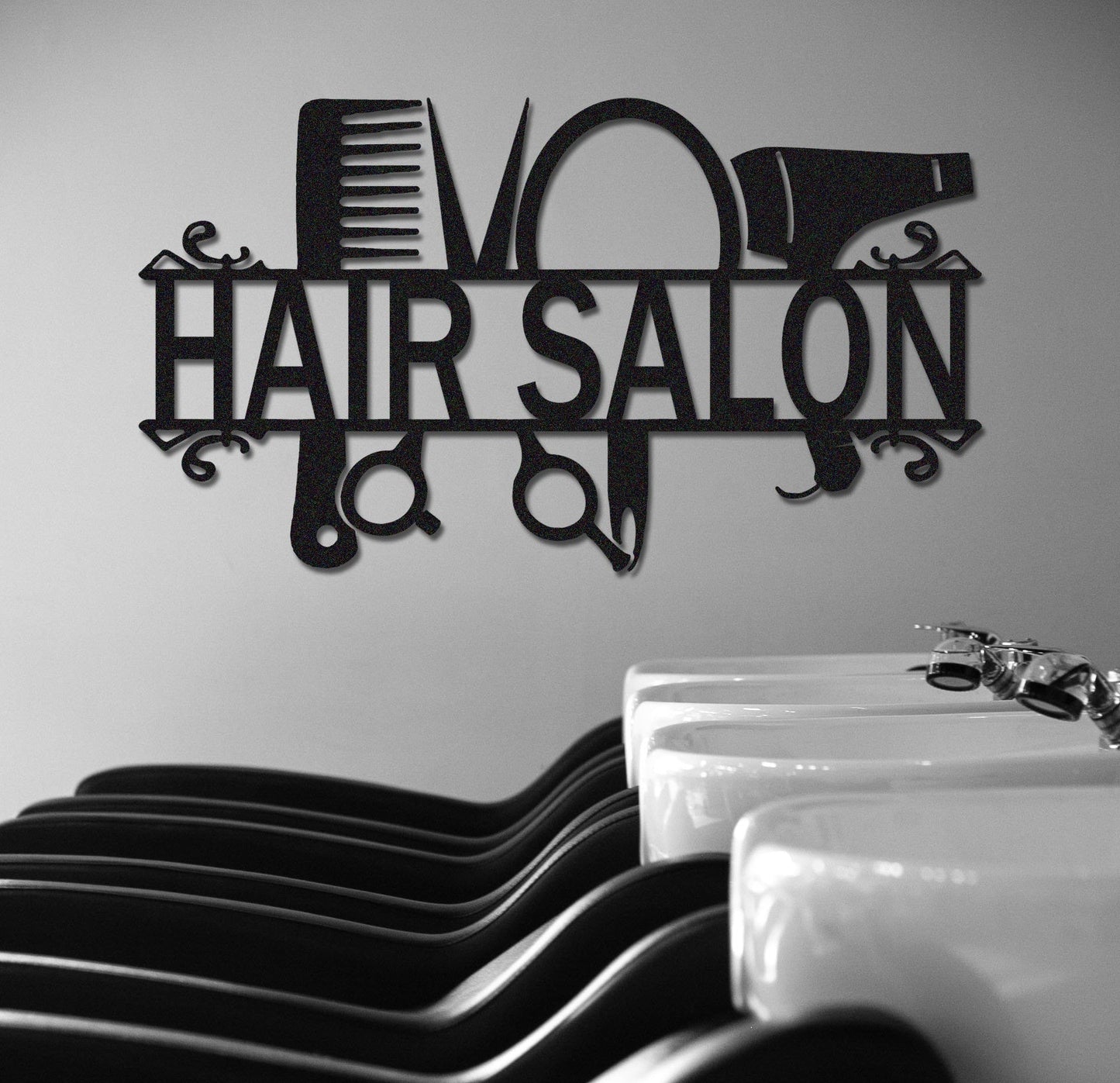 Custom Hair Salon Wall Decor,Salon Name Sign,Beauty Salon Decor,Personalized Salon Wall Art,Salon Metal Sign,Indoor Decor,Hairstylist Sign1